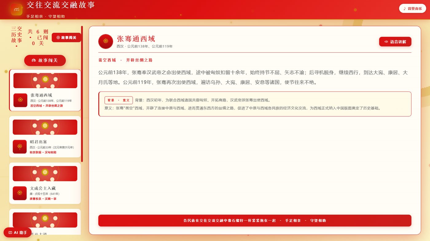 各民族交往交流交融故事互动展陈系统